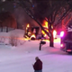 Illustration for article titled USPS Truck Explodes in Flames After Getting Stuck Driving Up an Icy Hill